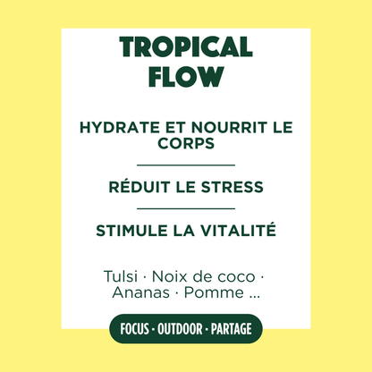Ingrédients de Tropical Flow et focus sur les bienfaits de la recette.