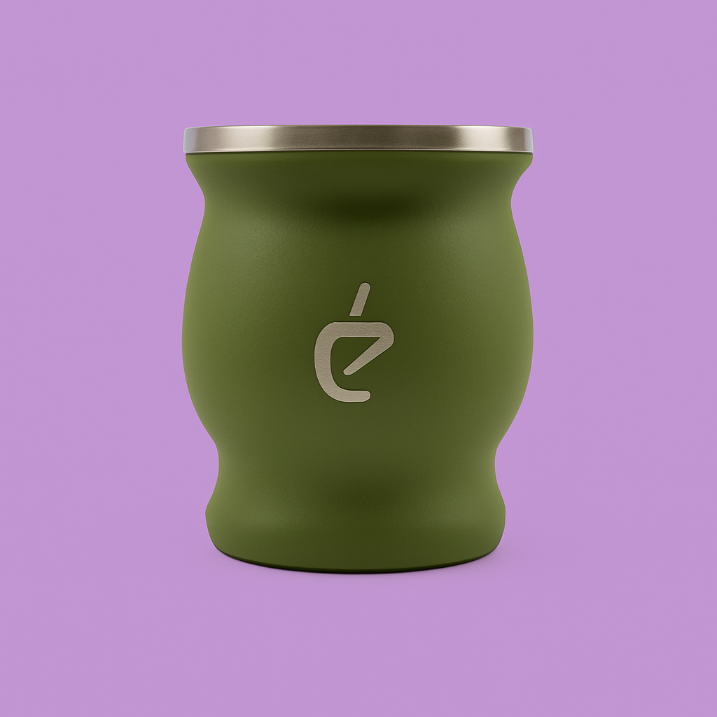 Calebasse verte sur fond violet